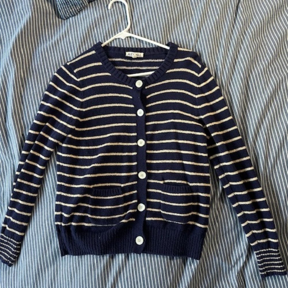 Alex Mill Navy Striped Cardigan